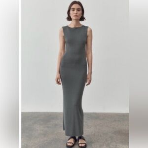 St.Agni  Gray Sleeveless Dress